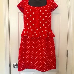 Beautiful Red Polka Dot Hot Dress ♥️